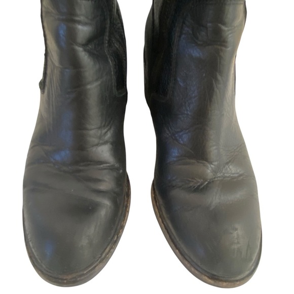 DONALD PLINER Classic Black Riding Full Length Pebble Leather Boots  SZ 7.5 - Picture 12 of 16